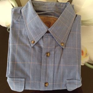 Casual Button Down Shirt plaid and Blue